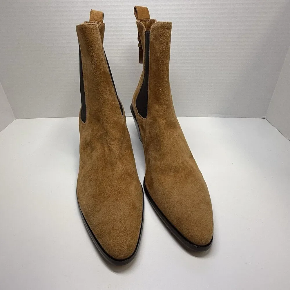 Frame Le Lexington Chelsea Boot Whisky Suede Sz 41/US 10 New
